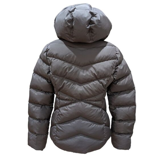 J.Crew Women's Dark Brown Full Zip Puffer Hooded Jacket Fleece Lining Size S - Picture 6 of 13